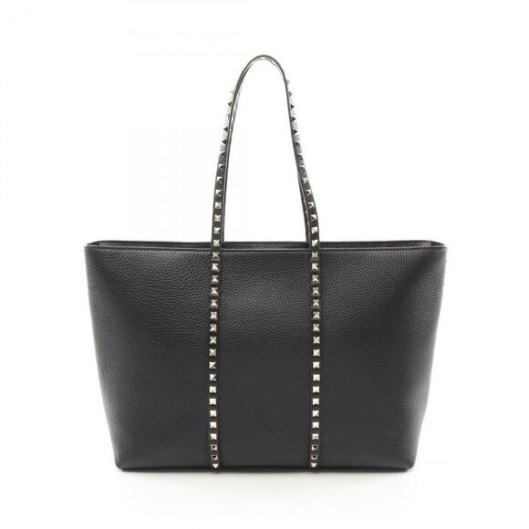 VALENTINO Black Leather Tote Bag - Picture 1 of 5